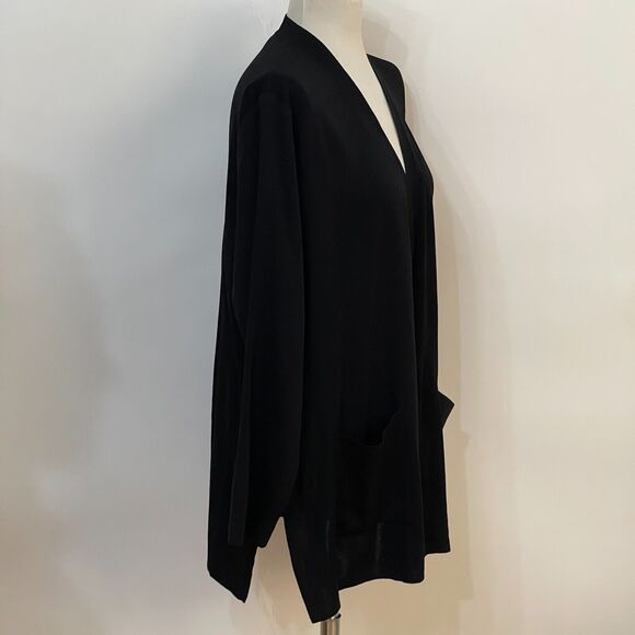 Exclusively Misook Cardigan Top X-Large Black - Picture 5 of 8